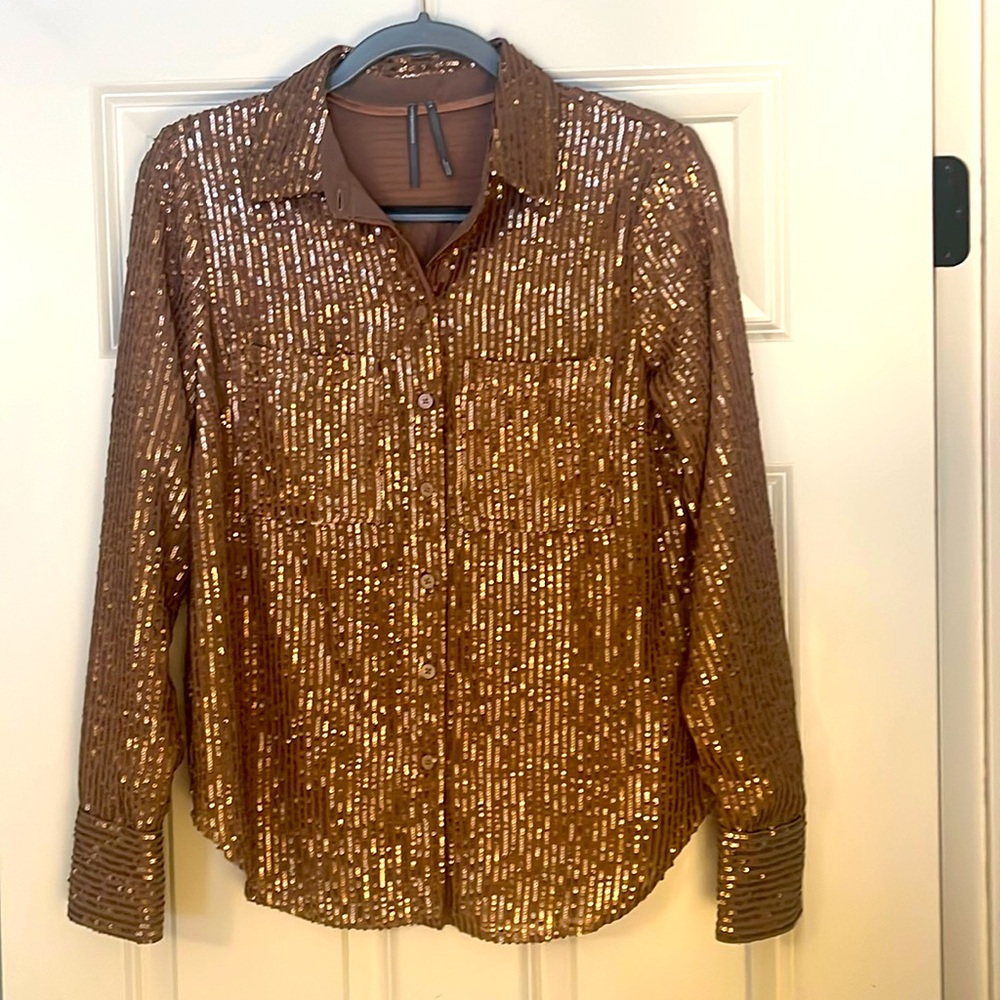 Anthropologie Sequin Shirt